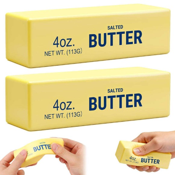 Pack of 3 Viral Butter Squishy Stress Toy – Soft & Slow Rising Fidget Toy for Kids & Adults