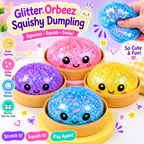 Pack of 3 Viral Glitter Orbeez Squishy Dumpling
